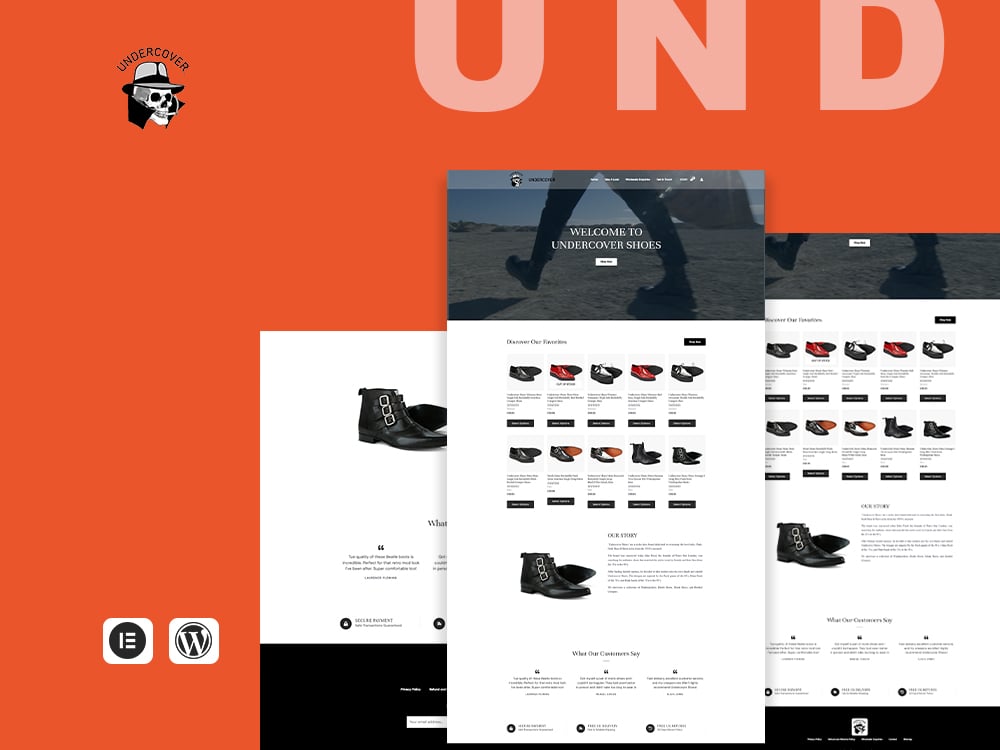 Under Cover Shoes UK – WordPress Projects