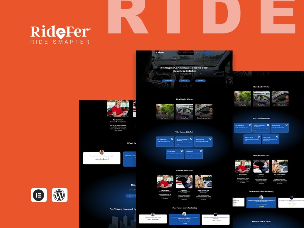Ridefer – WordPress Project
